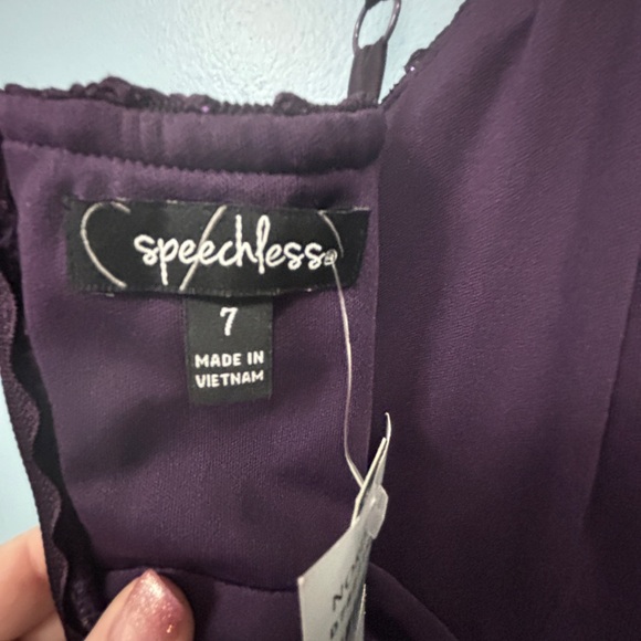 “Speechless” (Nordstrom) purple baby doll party dress size 7 NWT - Picture 5 of 8
